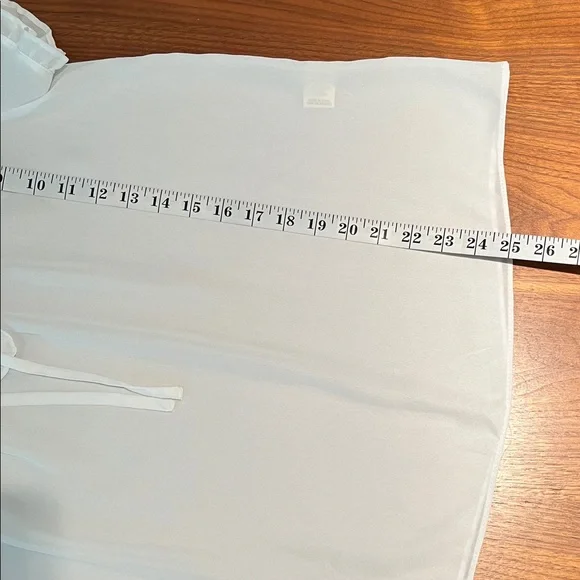 Max Studio White Ruffle Top Size M - Picture 7 of 13